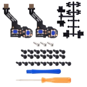 eXtremeRate Tactile Version Clicky Hair Trigger Kit Shoulder Buttons Mouse Click Kit for PS5 Controller.
