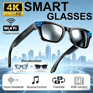 AI Smart Video Glasses with Camera and Photo Capabilities,