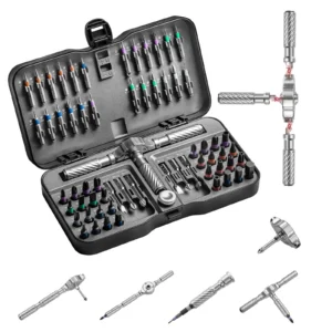 VMAN 66in1 Multifunction Ratchet Screwdriver Set Multi Magnetic Bits Mini Repair Tool Kit Household Tool