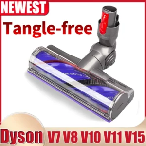 For Dyson V7 V8 V10 V11 V15 Vacuum Cleaner Anti Entangleme Direct Drive Cleaner Head , Motorhead Cleaner Head Brush Turbine Tool