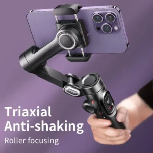 AOCHUAN 3-Axis Handheld Gimbal Stabilizer SmartXE for Smartphone for iPhone Android AI Face Tracking.