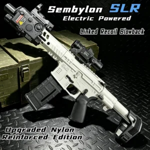 Nylon SLR Electric Gel Ball Blasting Toy Gun, Automatic Splash Ball Launcher, Suitable for Outdoor Shooting Games [No Ammo]