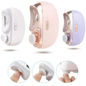 2 In 1 Electric Nail Trimmer Anti Splash Design Baby Adult Finger Toe Nail Clipper Manicure Pedicure Tools For Thick Nails